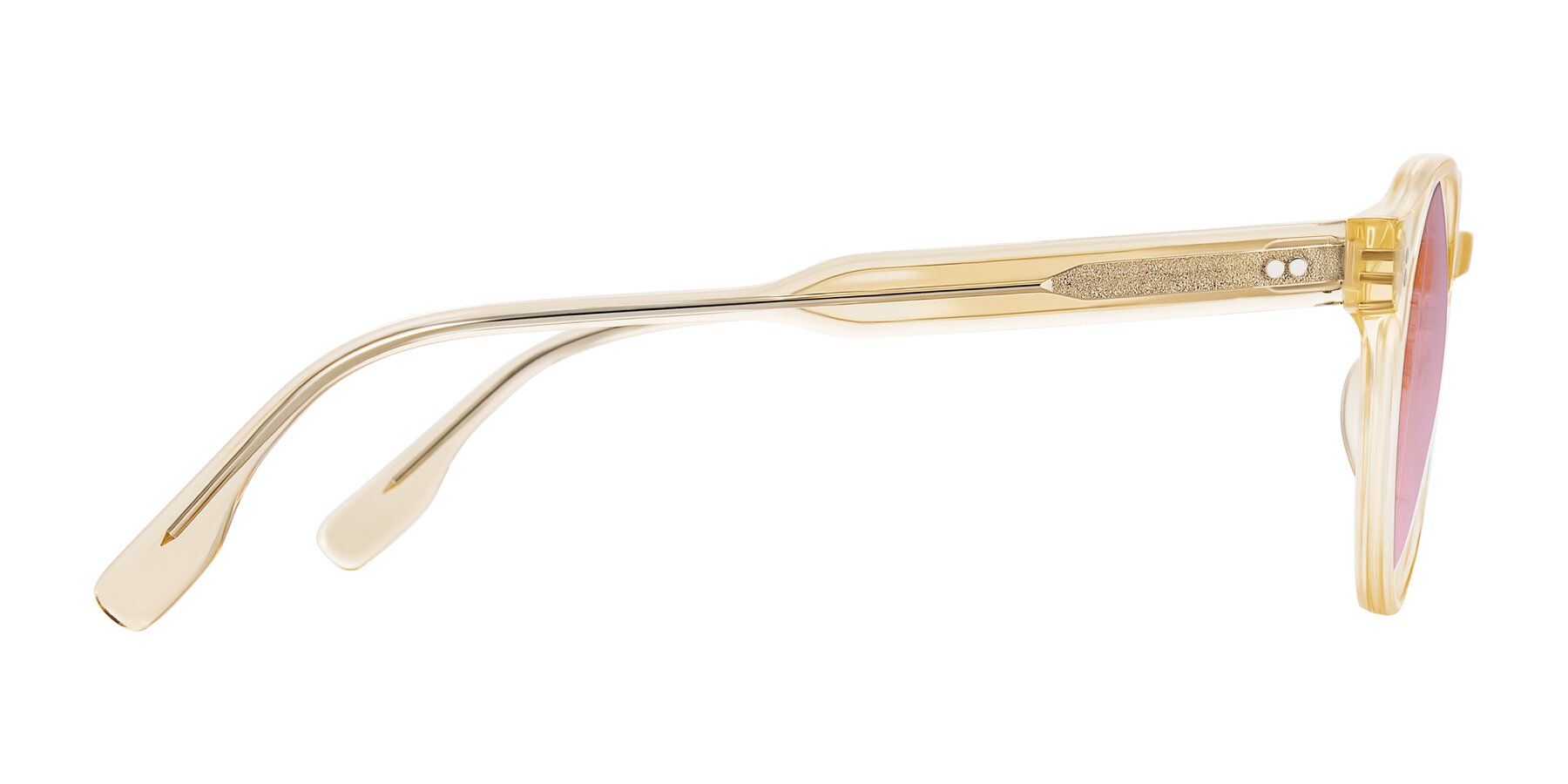 Side of Vaswat in Light Orange with Light Wine Tinted Lenses