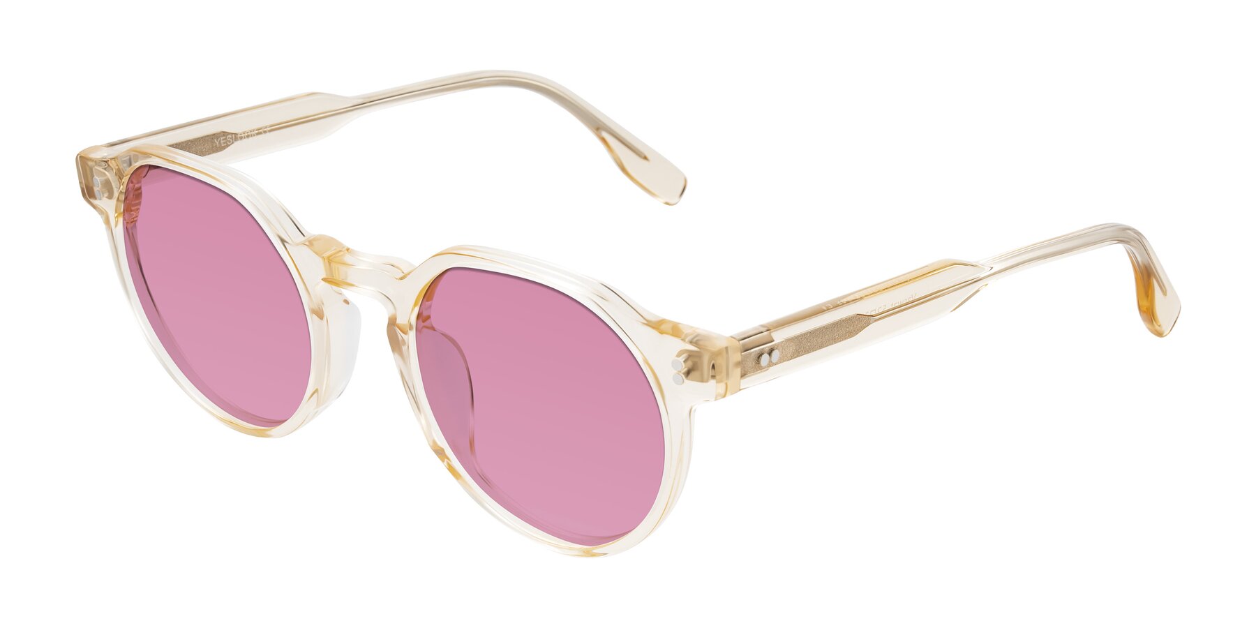 Angle of Vaswat in Light Orange with Medium Wine Tinted Lenses