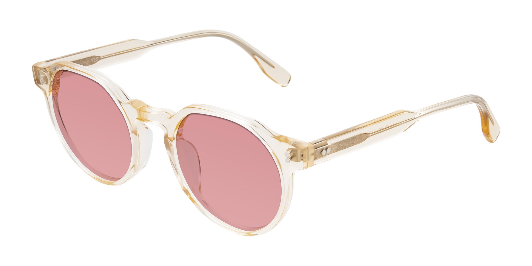 Angle of Vaswat in Light Orange with Medium Garnet Tinted Lenses