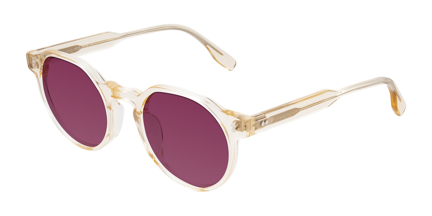 Angle of Vaswat in Light Orange with Wine Tinted Lenses