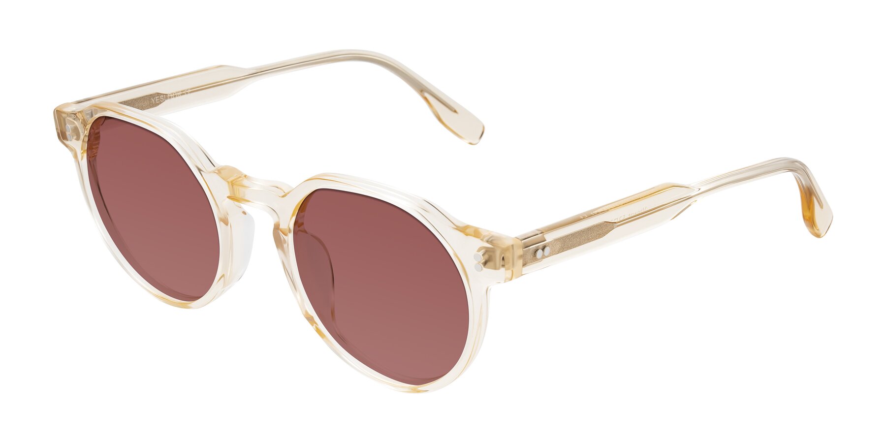 Angle of Vaswat in Light Orange with Garnet Tinted Lenses