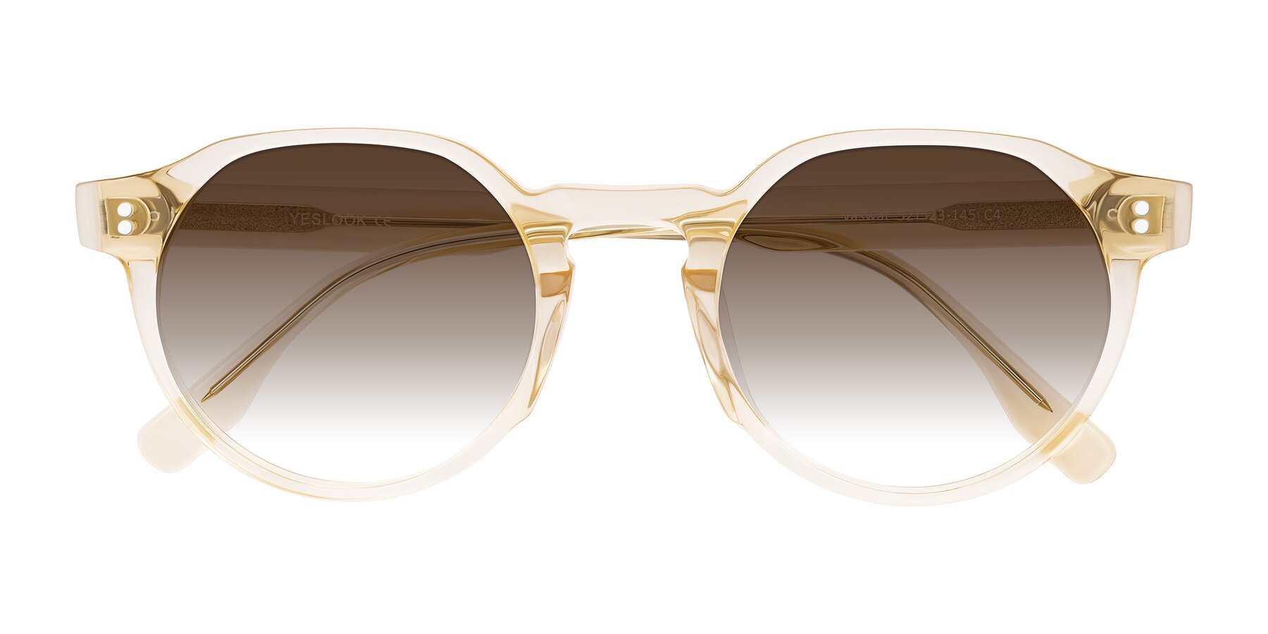 Folded Front of Vaswat in Light Orange with Brown Gradient Lenses