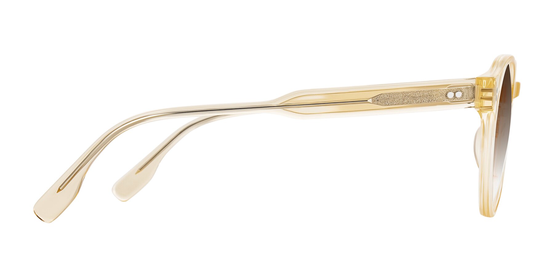 Side of Vaswat in Light Orange with Brown Gradient Lenses
