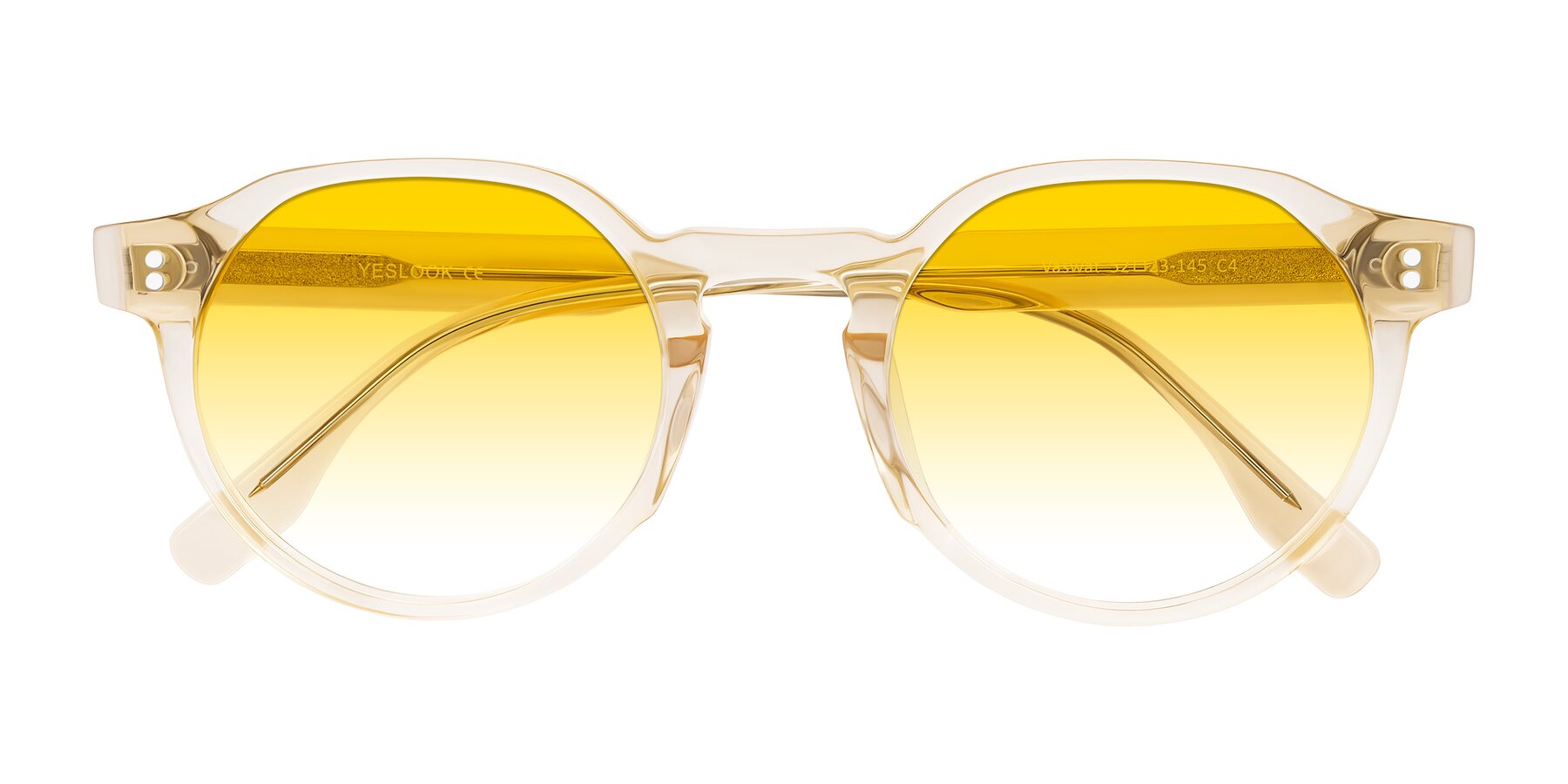 Folded Front of Vaswat in Light Orange with Yellow Gradient Lenses