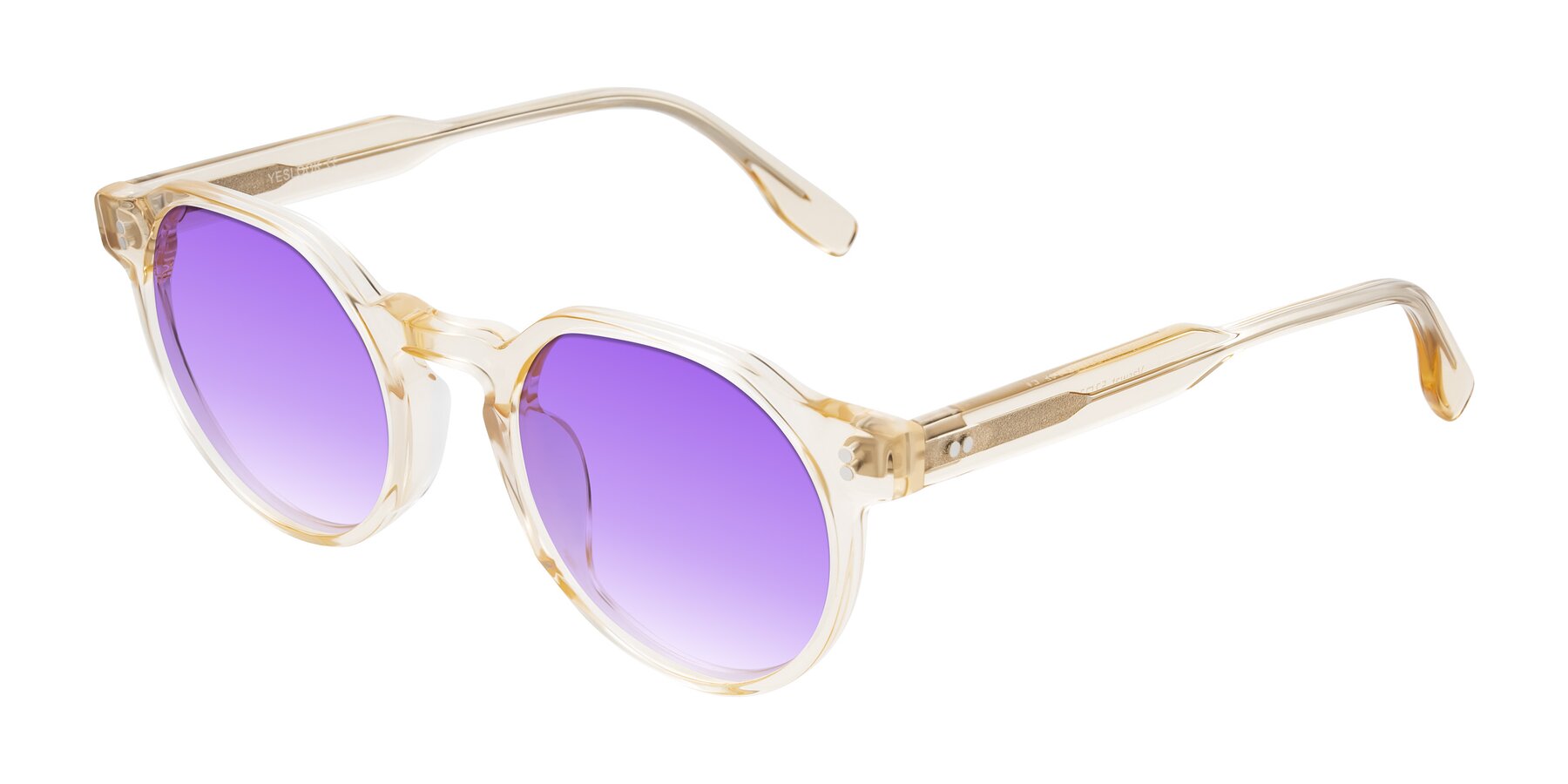 Angle of Vaswat in Light Orange with Purple Gradient Lenses