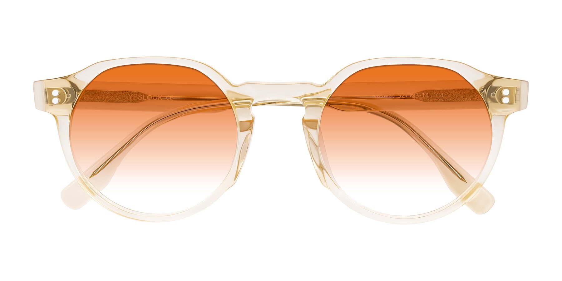 Folded Front of Vaswat in Light Orange with Orange Gradient Lenses