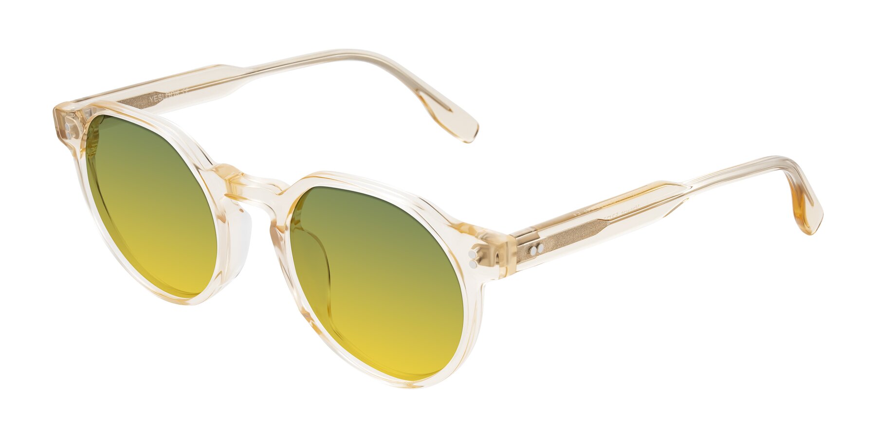 Angle of Vaswat in Light Orange with Green / Yellow Gradient Lenses
