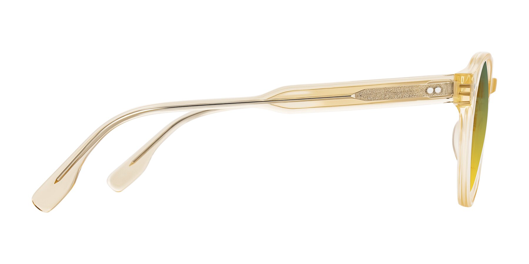 Side of Vaswat in Light Orange with Green / Yellow Gradient Lenses