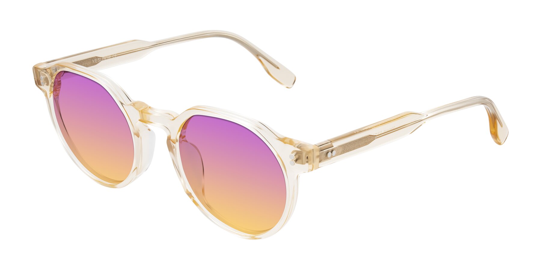 Angle of Vaswat in Light Orange with Purple / Yellow Gradient Lenses