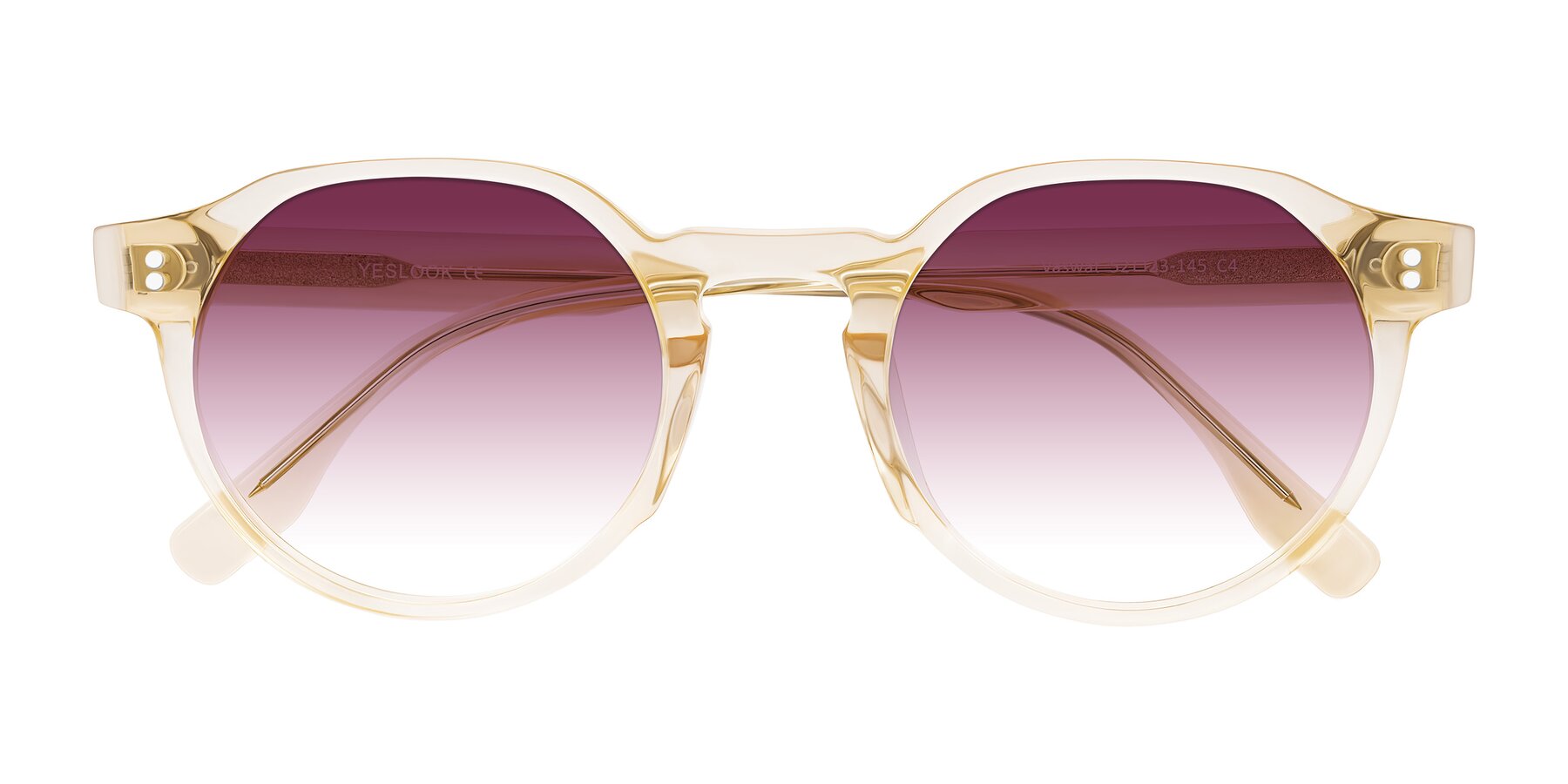 Folded Front of Vaswat in Light Orange with Wine Gradient Lenses