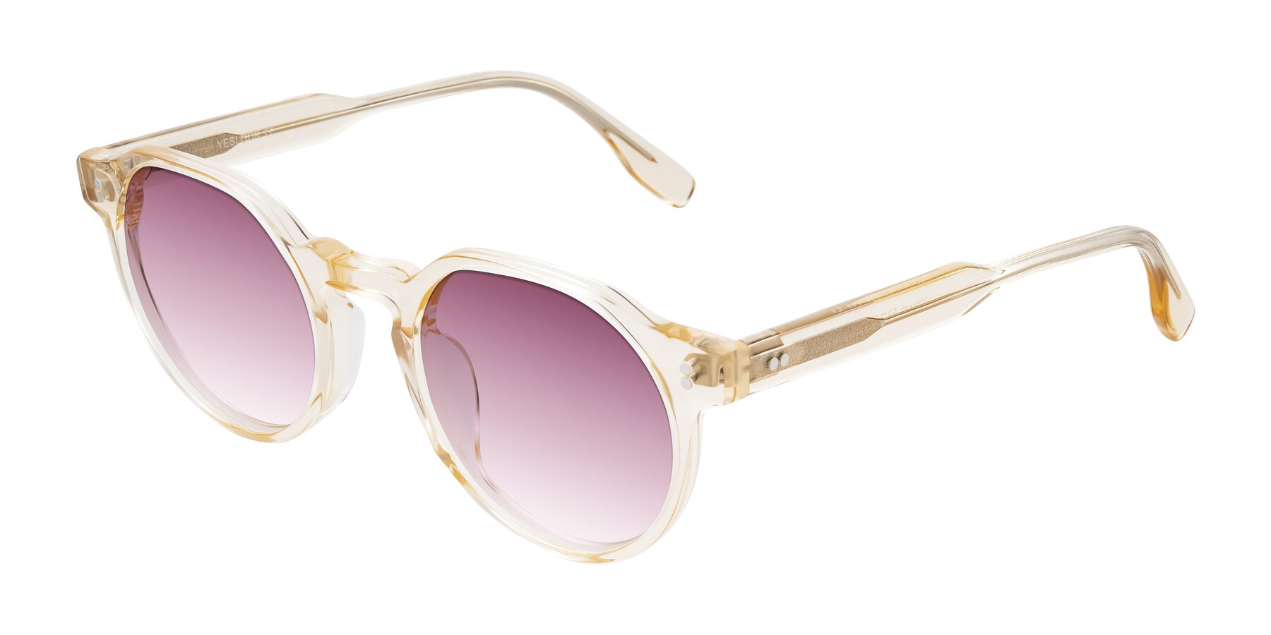 Angle of Vaswat in Light Orange with Wine Gradient Lenses
