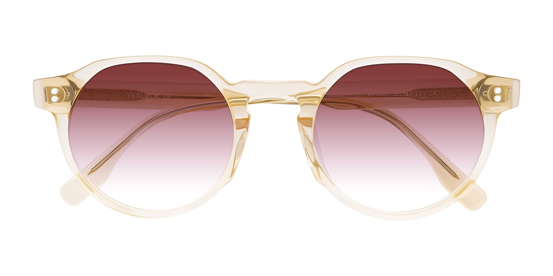 Folded Front of Vaswat in Light Orange with Garnet Gradient Lenses