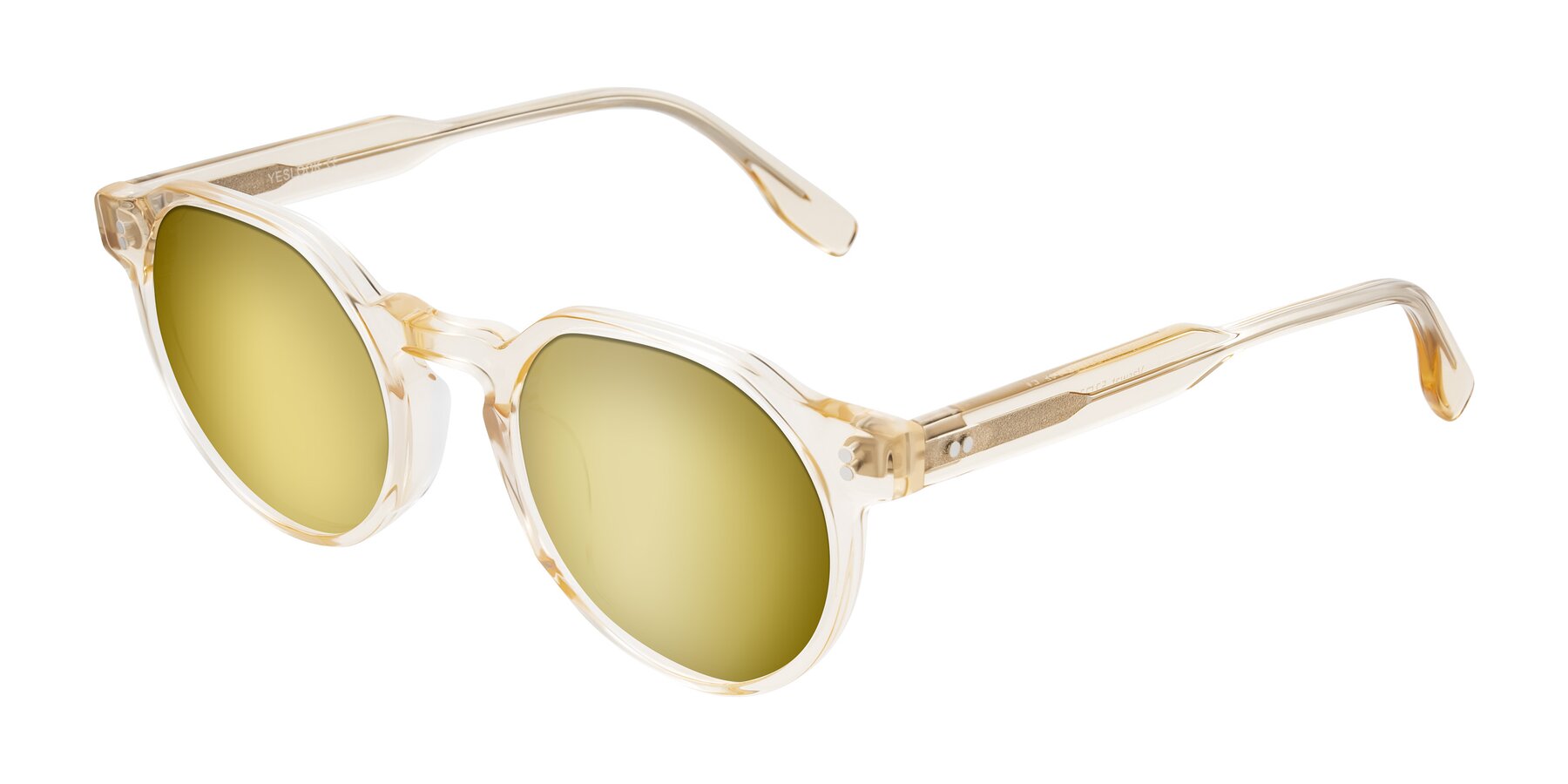 Angle of Vaswat in Light Orange with Gold Mirrored Lenses