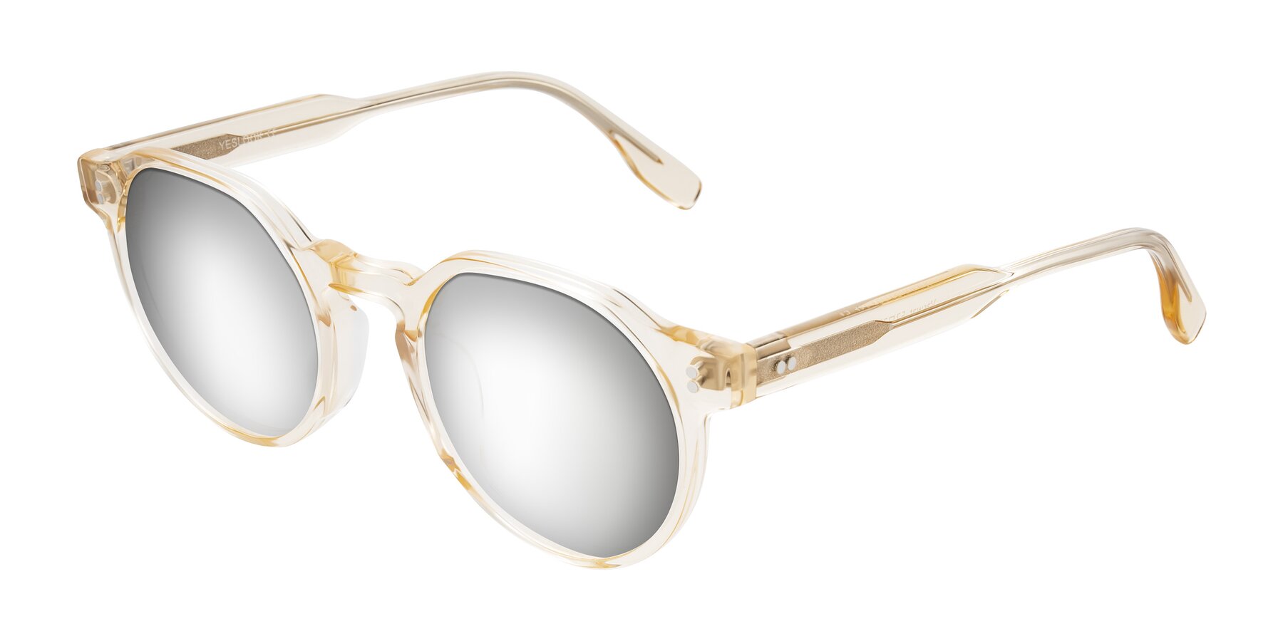 Angle of Vaswat in Light Orange with Silver Mirrored Lenses