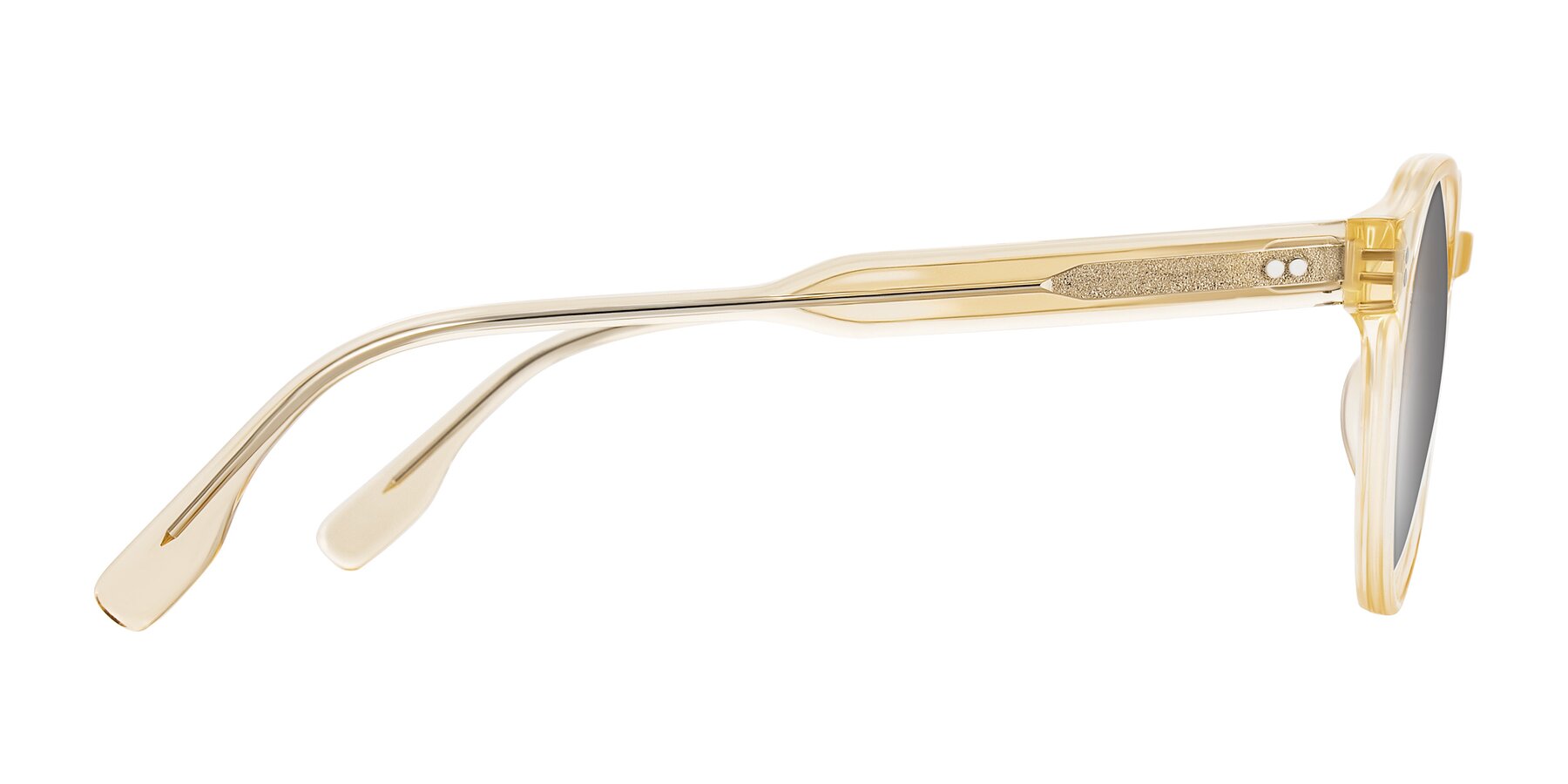 Side of Vaswat in Light Orange with Silver Mirrored Lenses