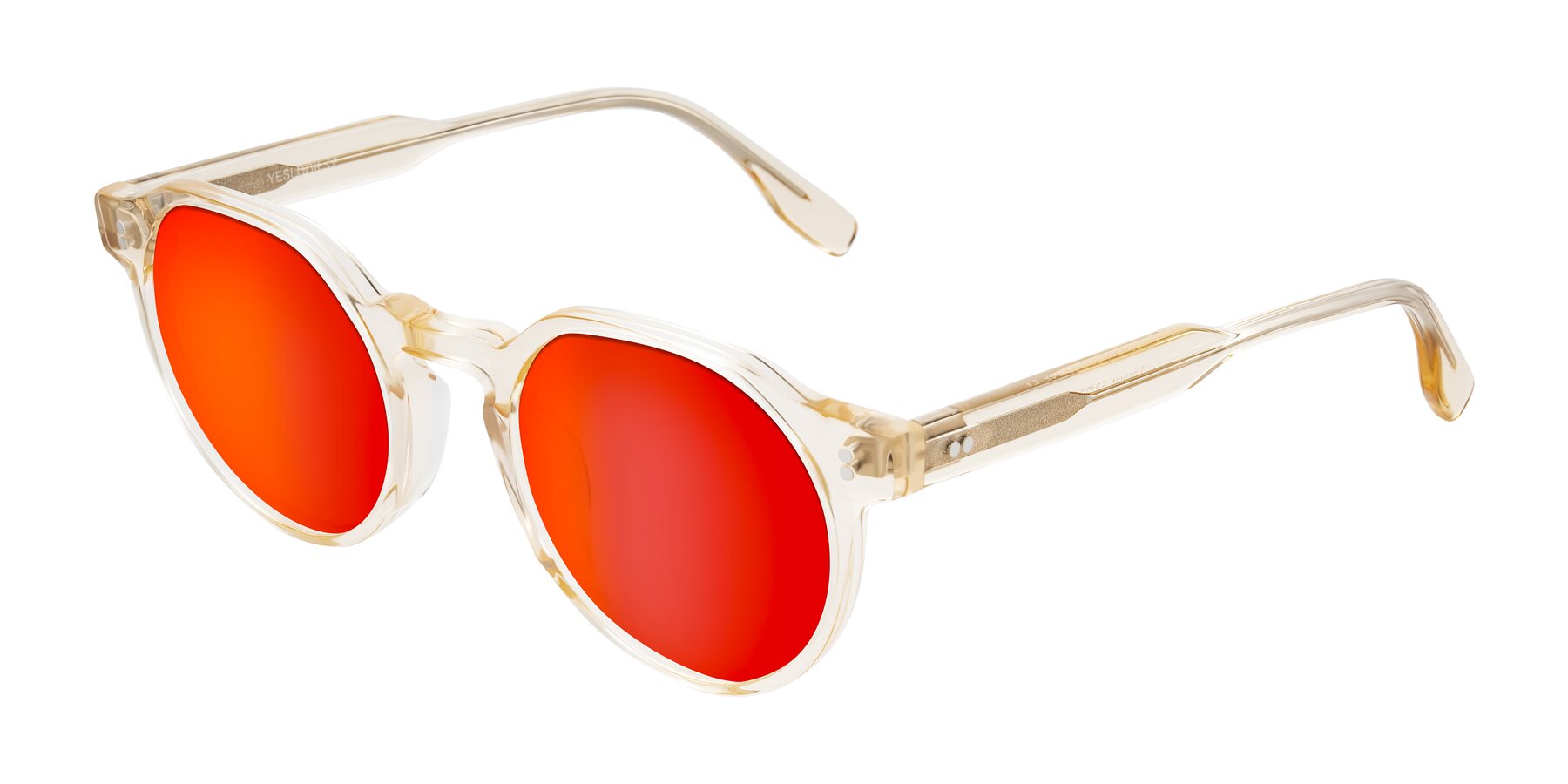 Angle of Vaswat in Light Orange with Red Gold Mirrored Lenses