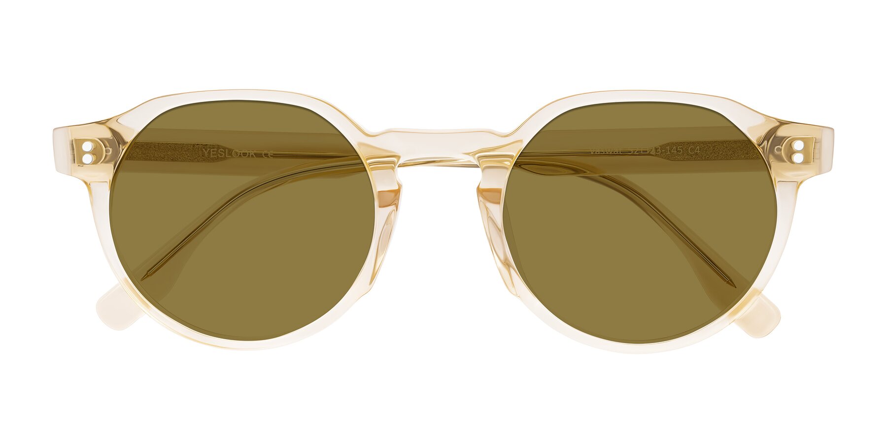Folded Front of Vaswat in Light Orange with Brown Polarized Lenses