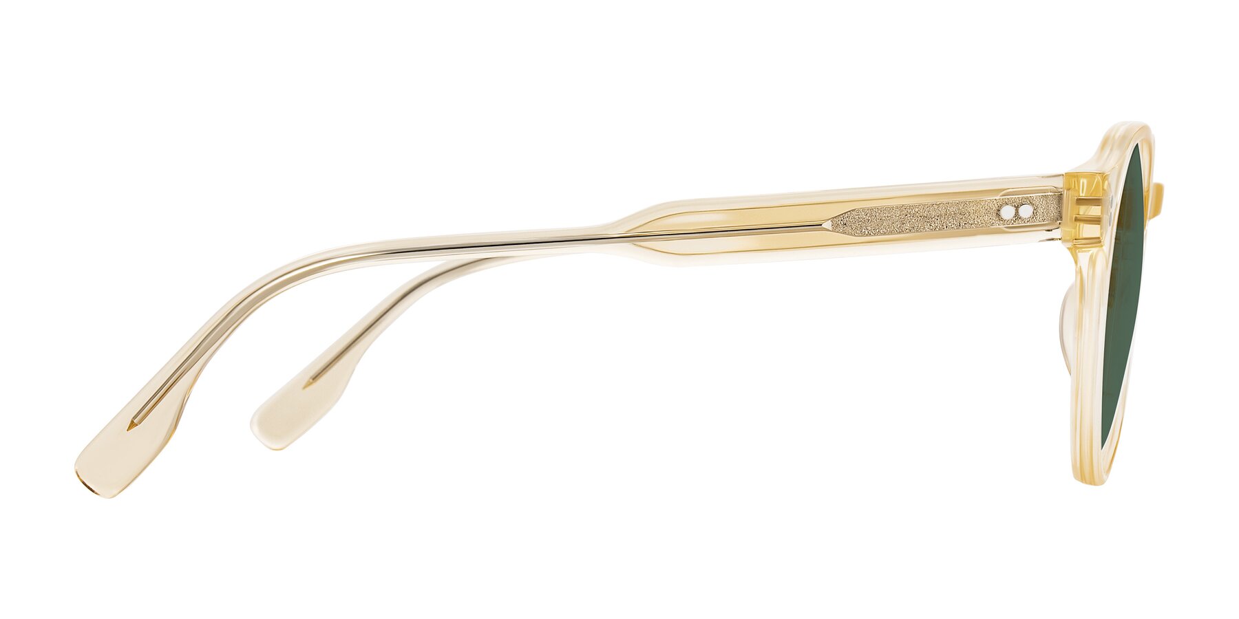 Side of Vaswat in Light Orange with Green Polarized Lenses