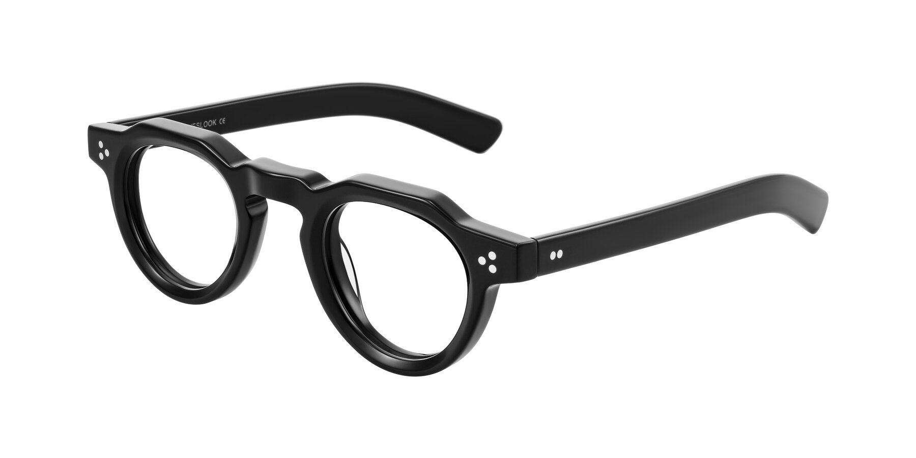 Angle of Awint in Black with Clear Eyeglass Lenses