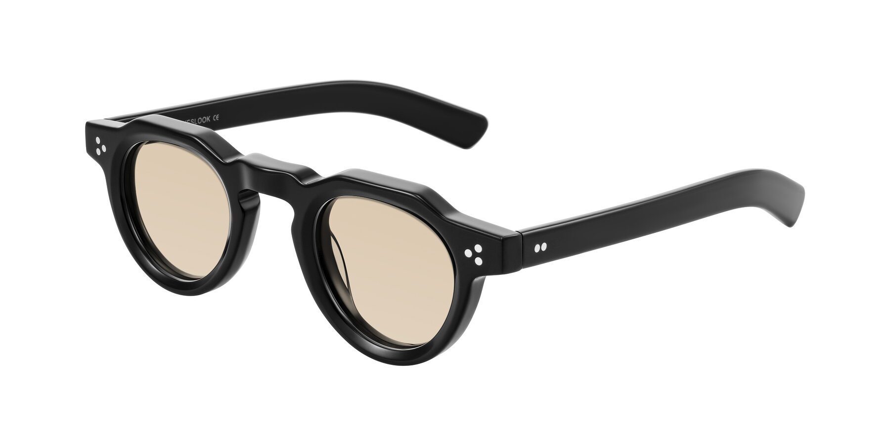 Angle of Awint in Black with Light Brown Tinted Lenses