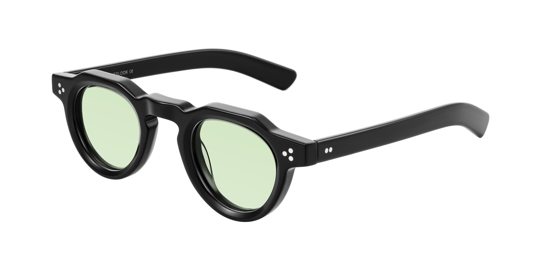 Angle of Awint in Black with Light Green Tinted Lenses