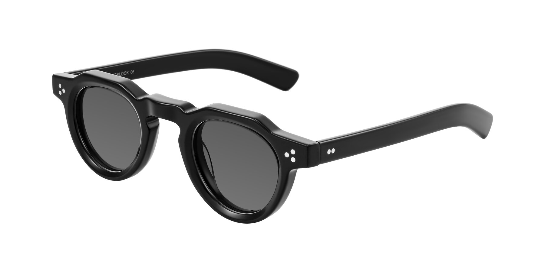 Angle of Awint in Black with Medium Gray Tinted Lenses