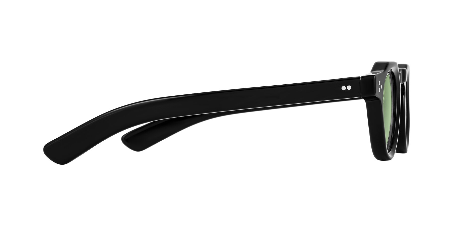 Side of Awint in Black with Medium Green Tinted Lenses