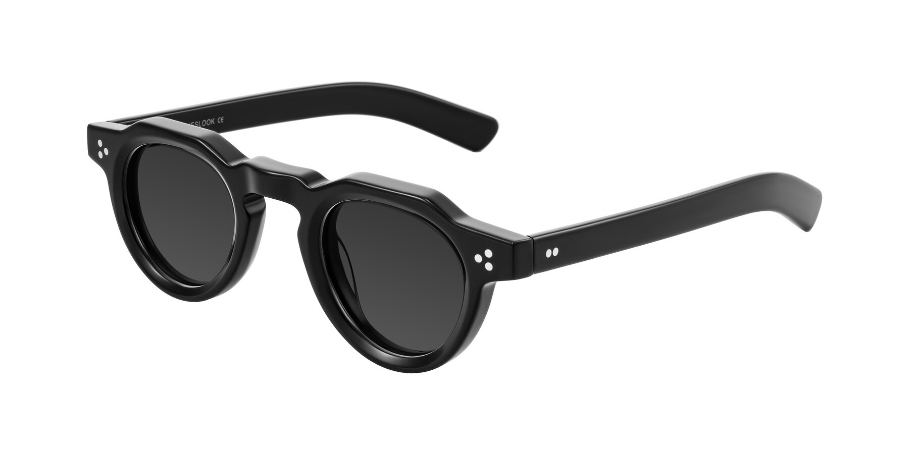 Angle of Awint in Black with Gray Tinted Lenses