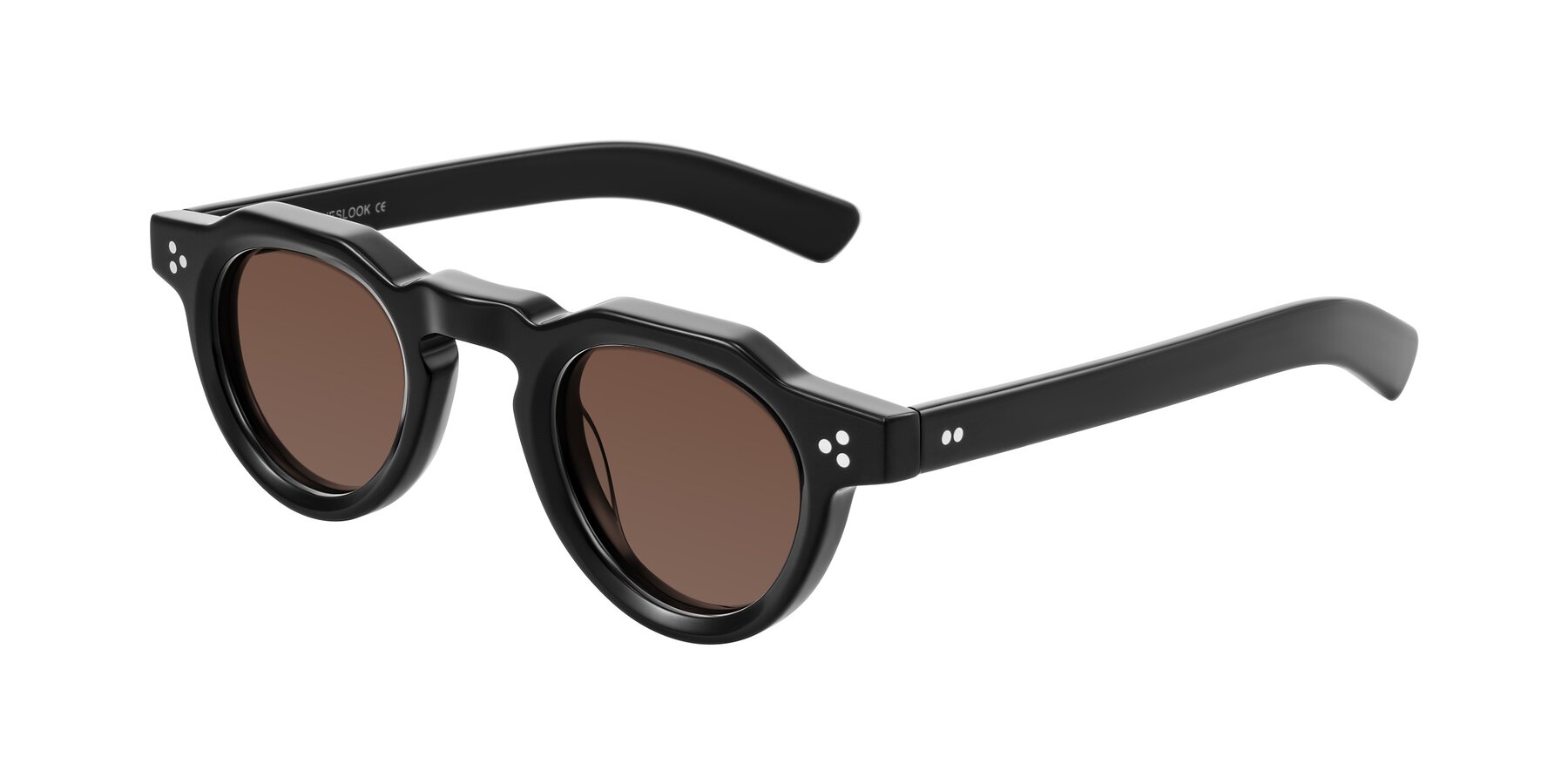 Angle of Awint in Black with Brown Tinted Lenses