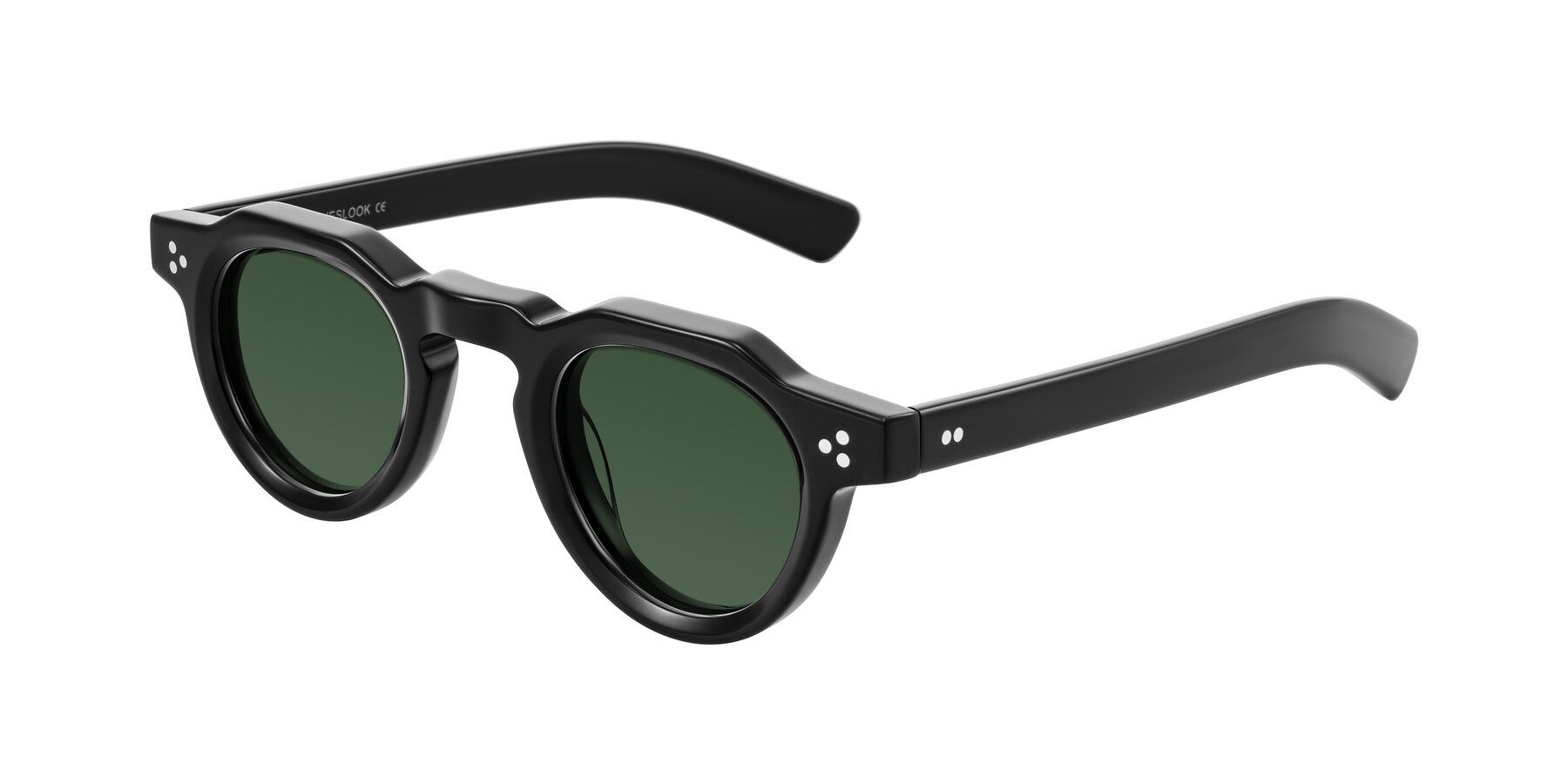 Angle of Awint in Black with Green Tinted Lenses