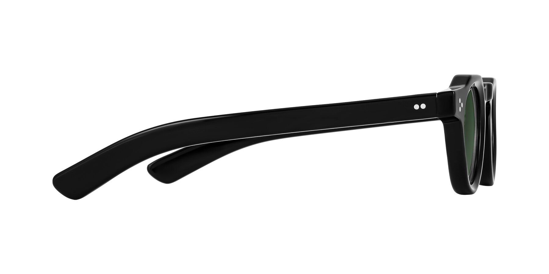 Side of Awint in Black with Green Tinted Lenses