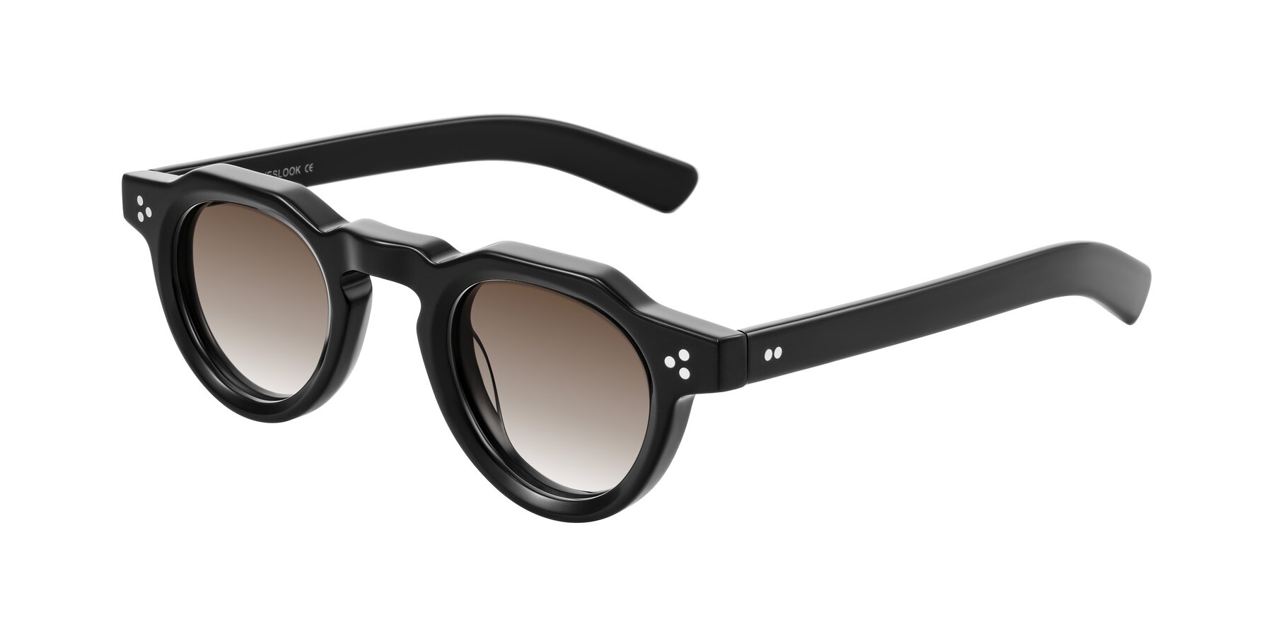 Angle of Awint in Black with Brown Gradient Lenses