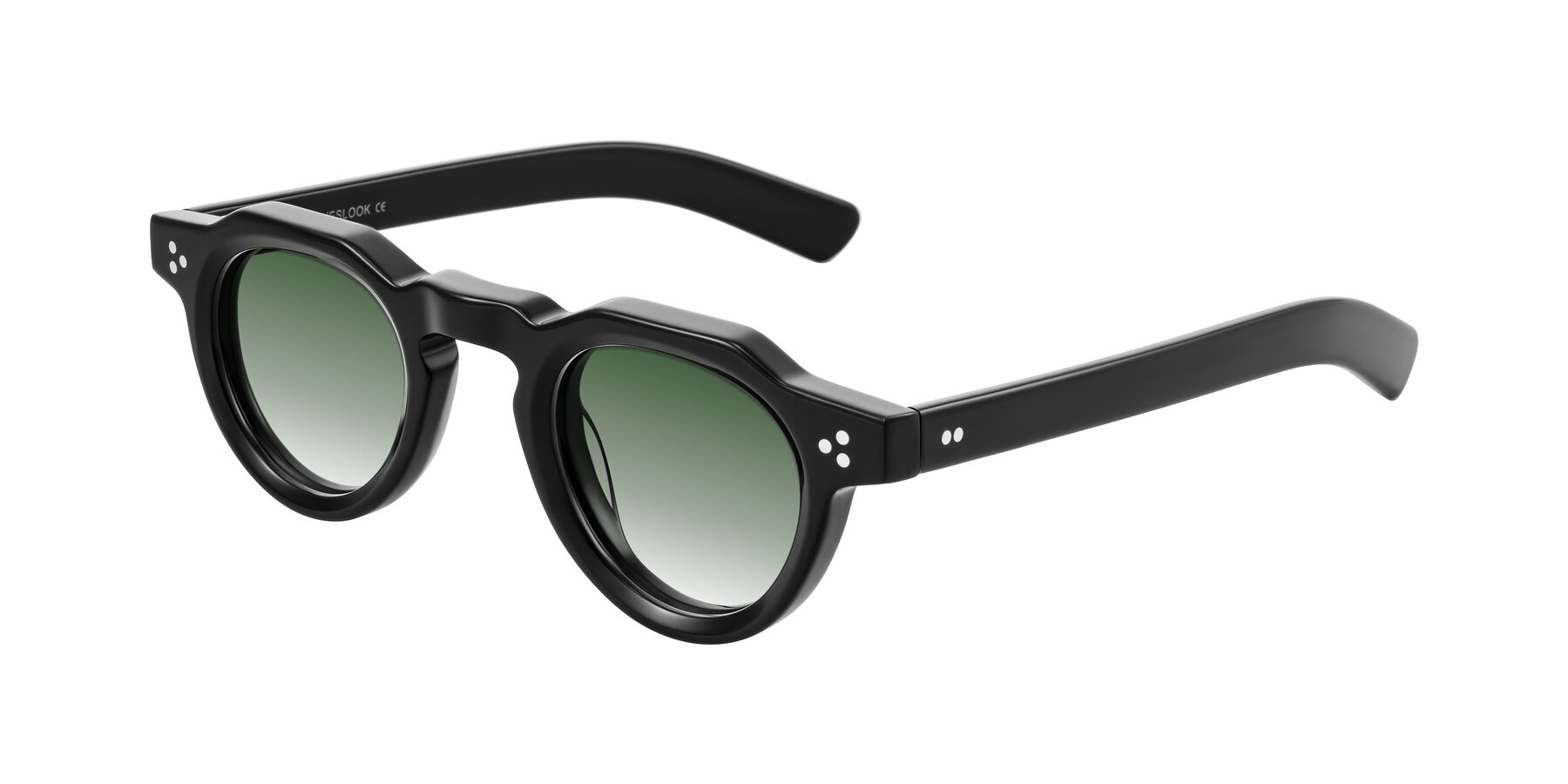 Angle of Awint in Black with Green Gradient Lenses