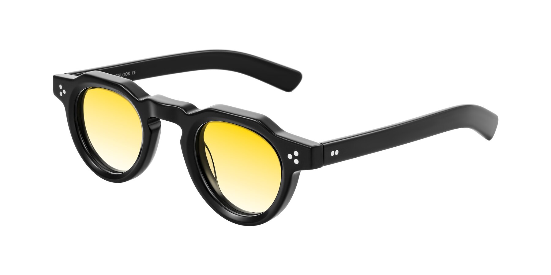 Angle of Awint in Black with Yellow Gradient Lenses