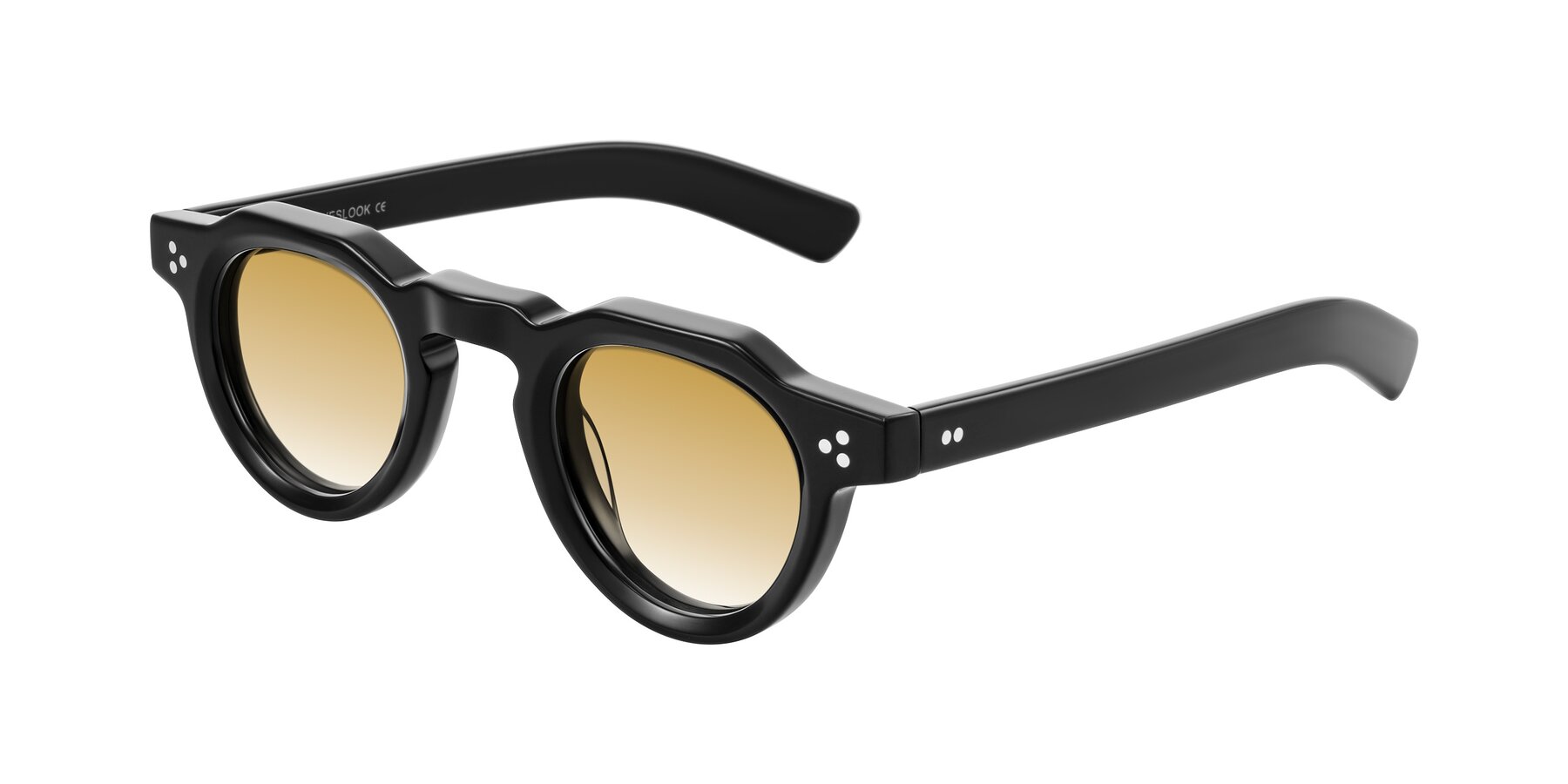 Angle of Awint in Black with Champagne Gradient Lenses