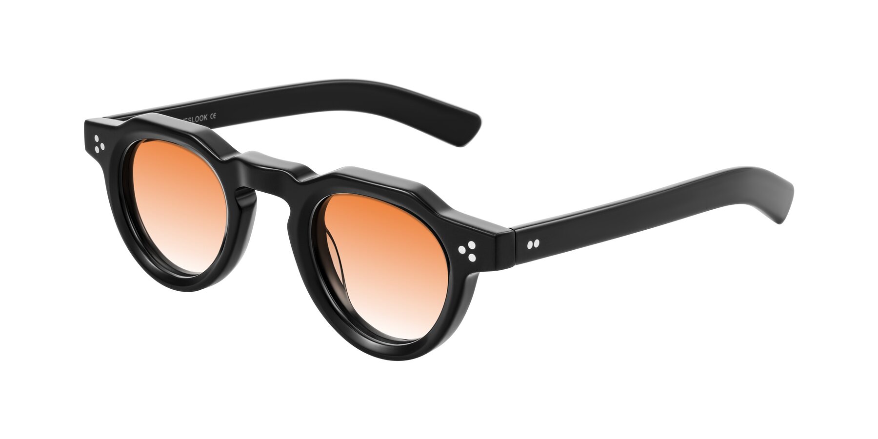Angle of Awint in Black with Orange Gradient Lenses