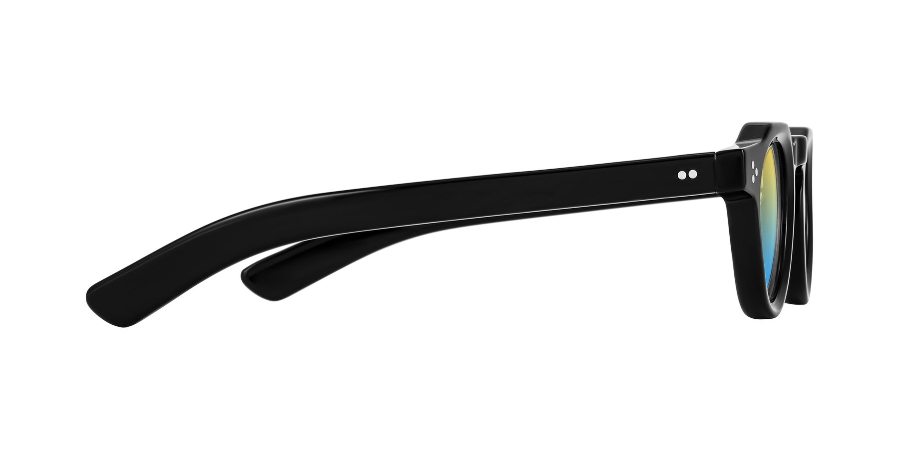Side of Awint in Black with Yellow / Blue Gradient Lenses