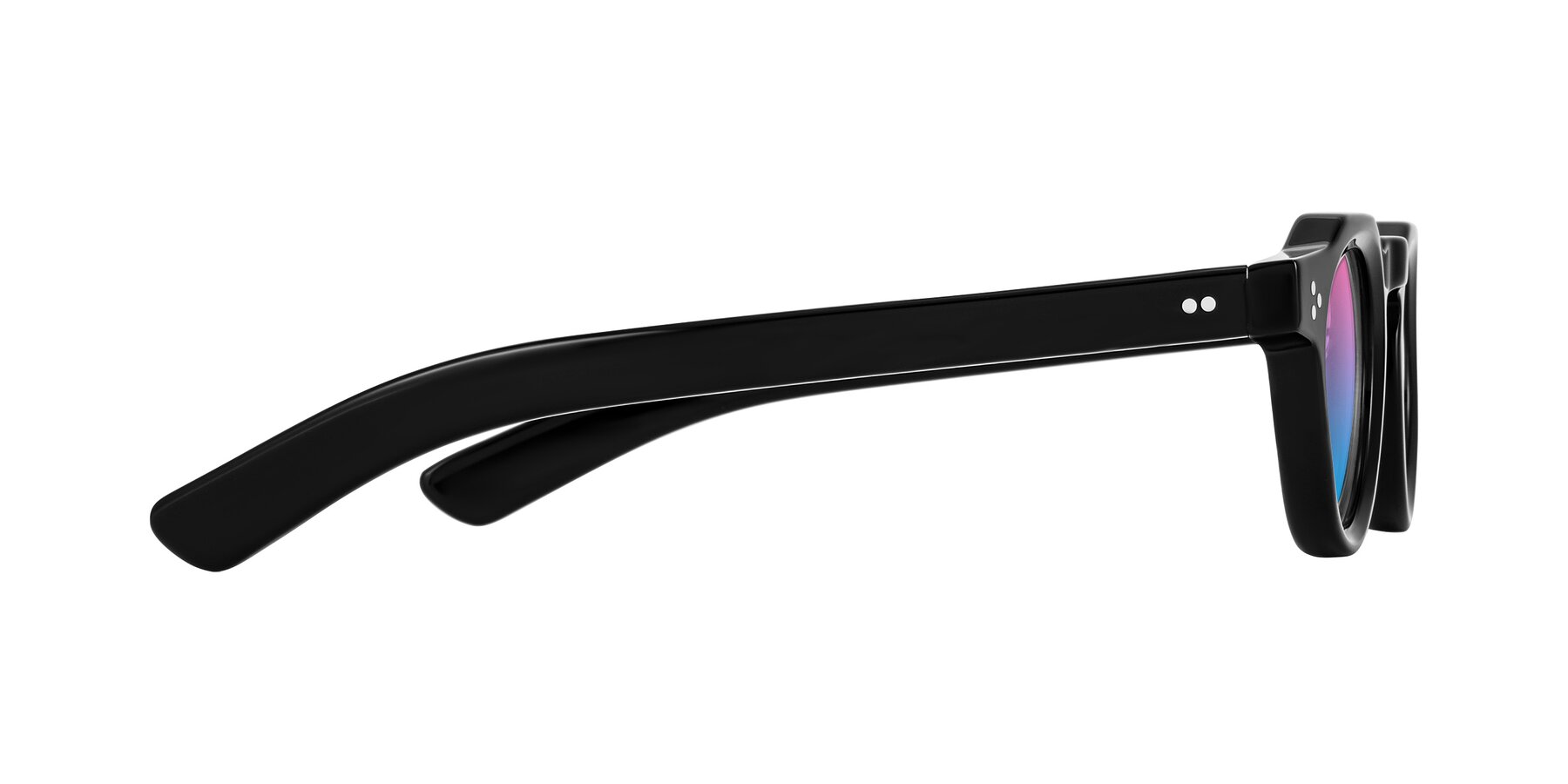 Side of Awint in Black with Pink / Blue Gradient Lenses