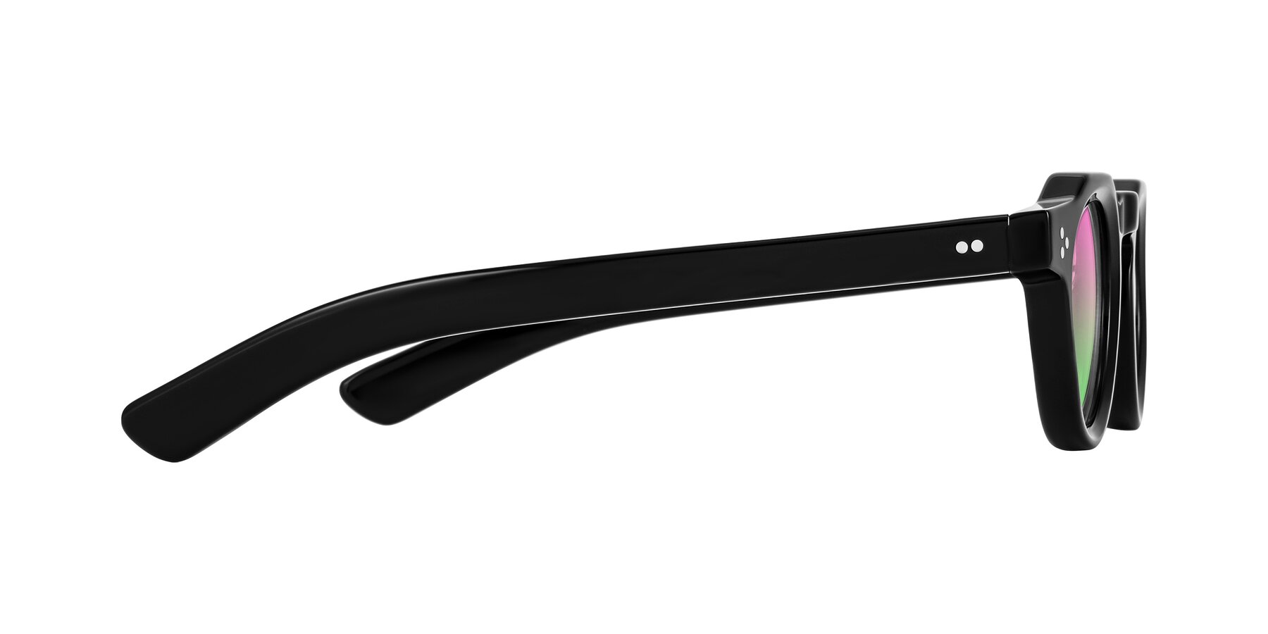 Side of Awint in Black with Pink / Green Gradient Lenses