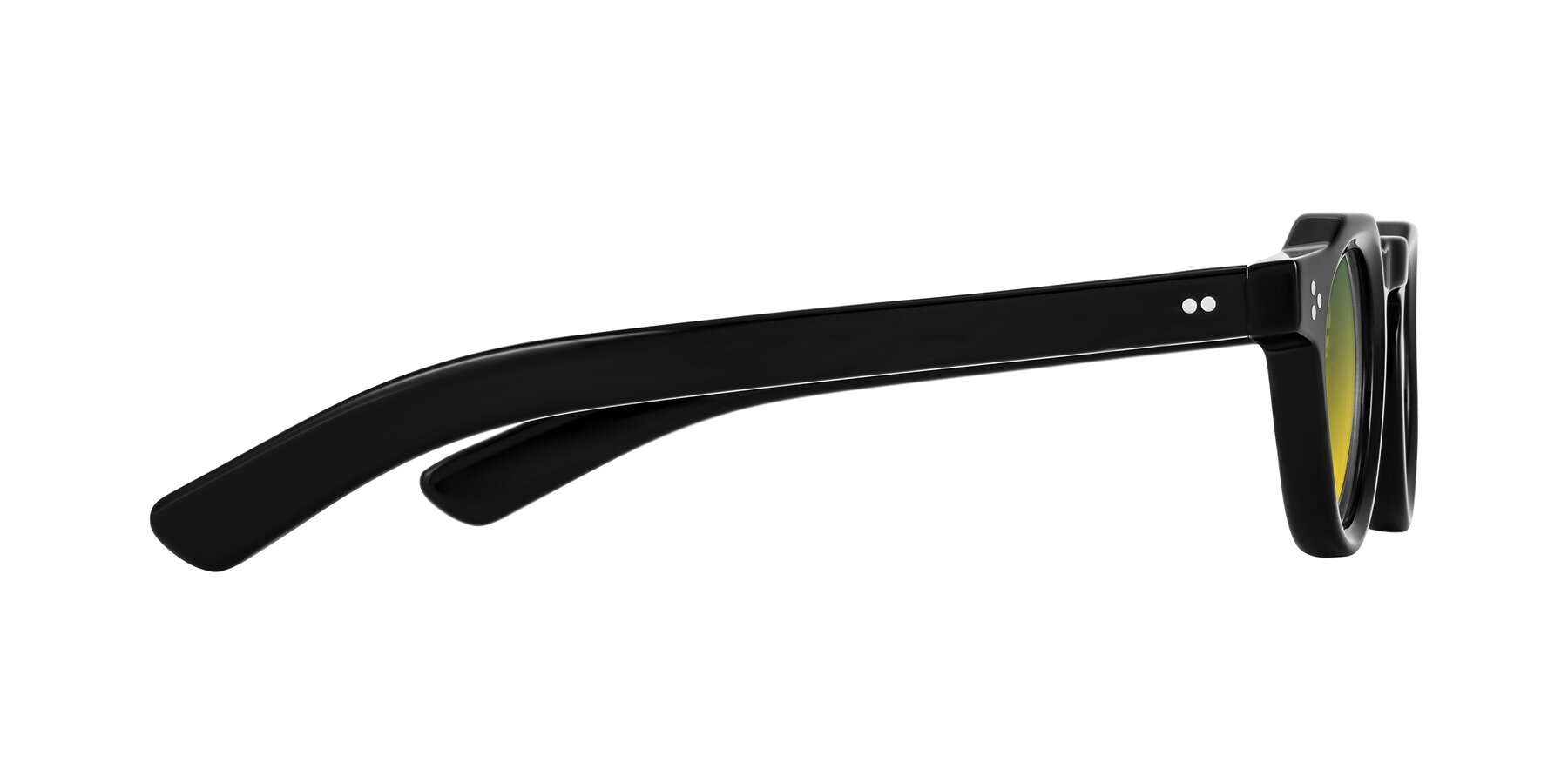Side of Awint in Black with Green / Yellow Gradient Lenses