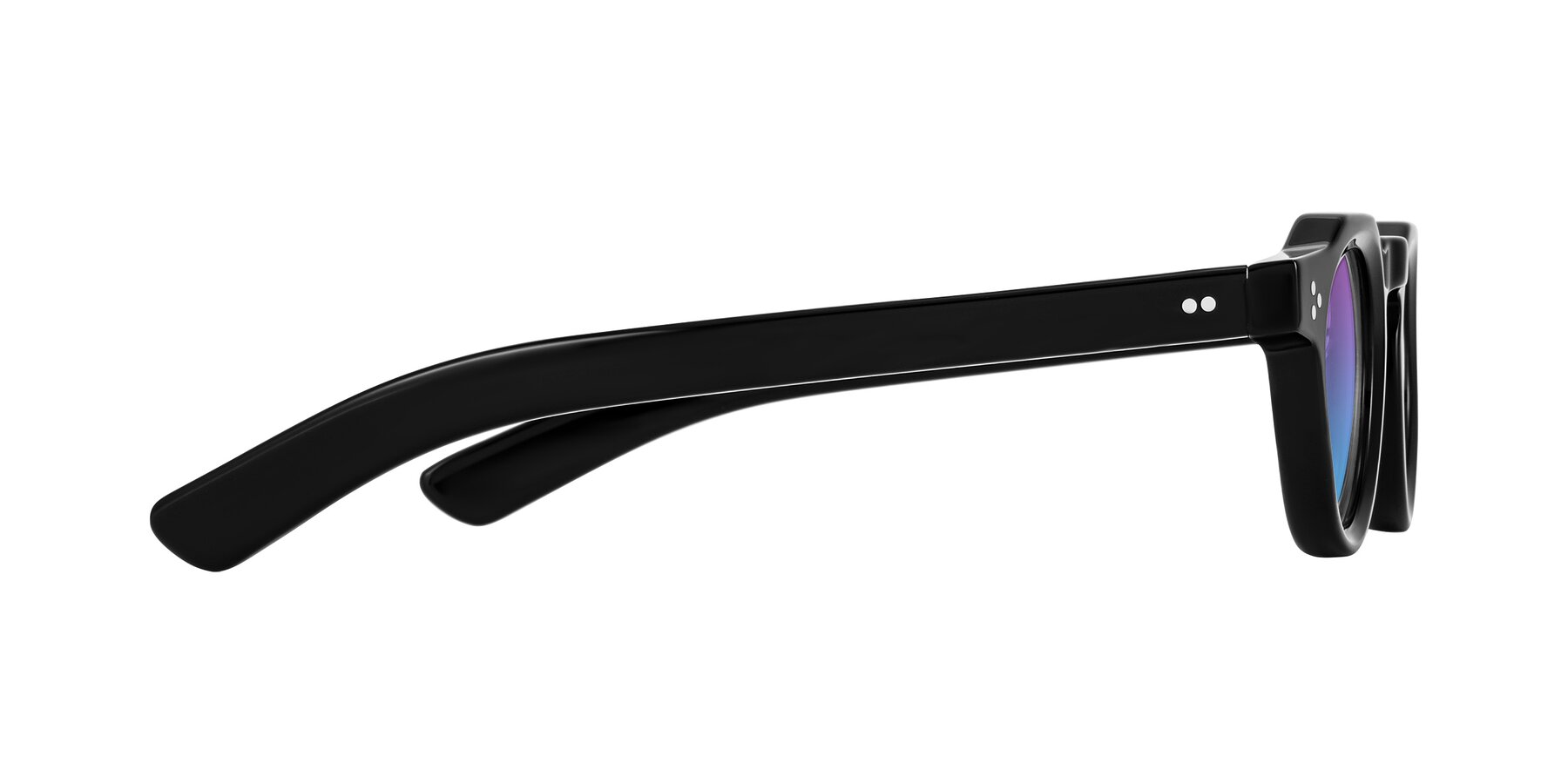 Side of Awint in Black with Purple / Blue Gradient Lenses