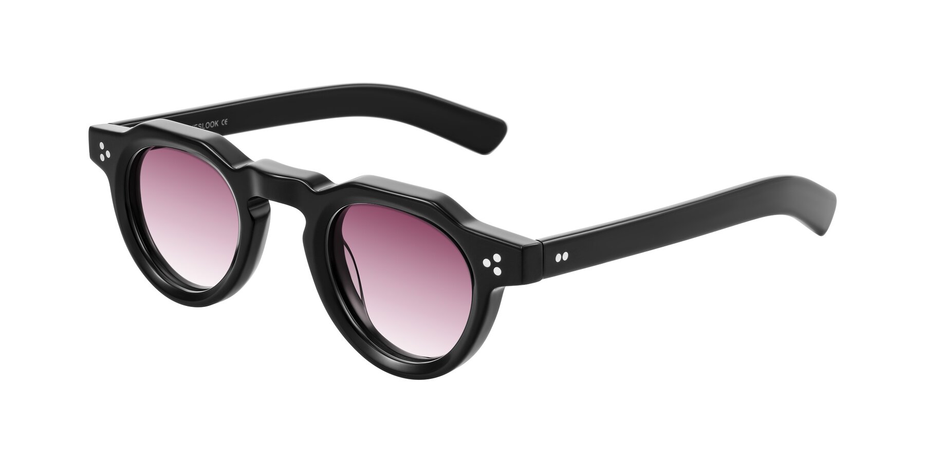 Angle of Awint in Black with Wine Gradient Lenses