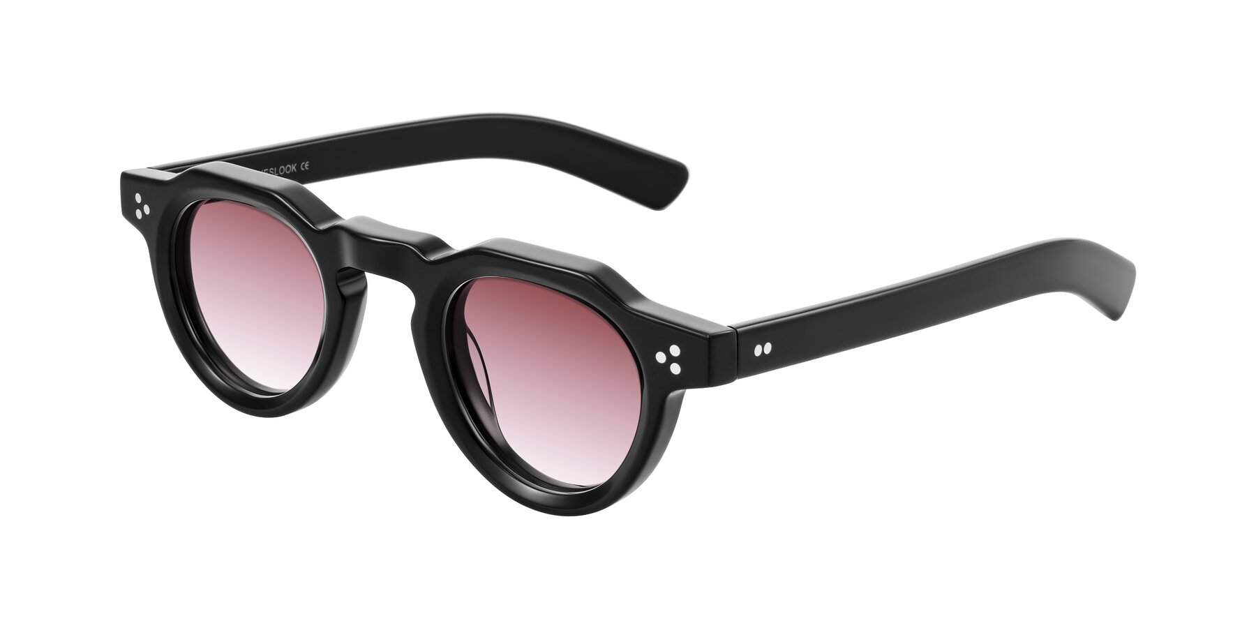 Angle of Awint in Black with Garnet Gradient Lenses