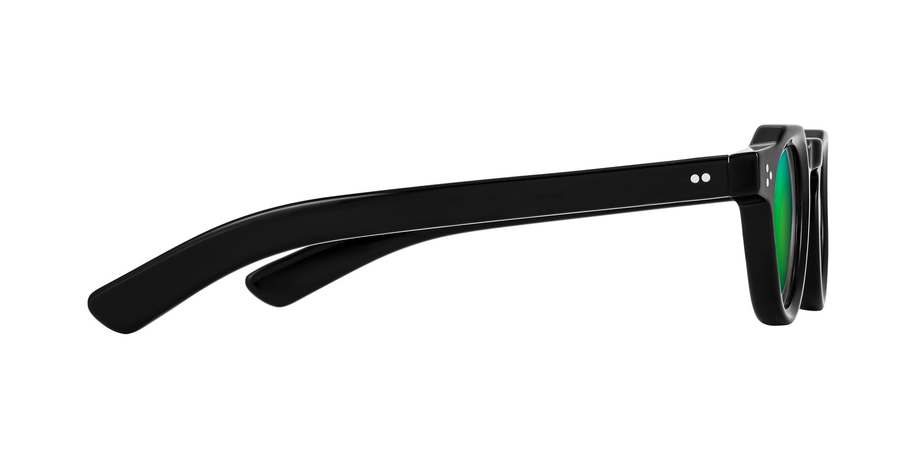 Side of Awint in Black with Green Mirrored Lenses