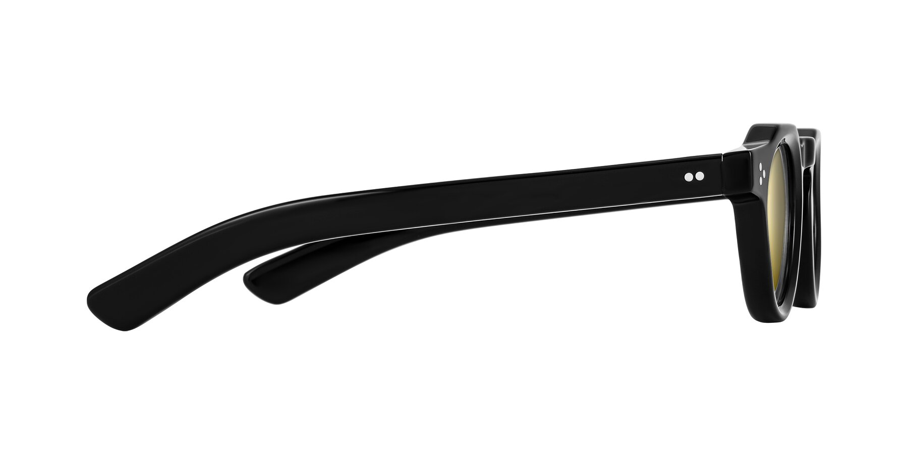 Side of Awint in Black with Gold Mirrored Lenses