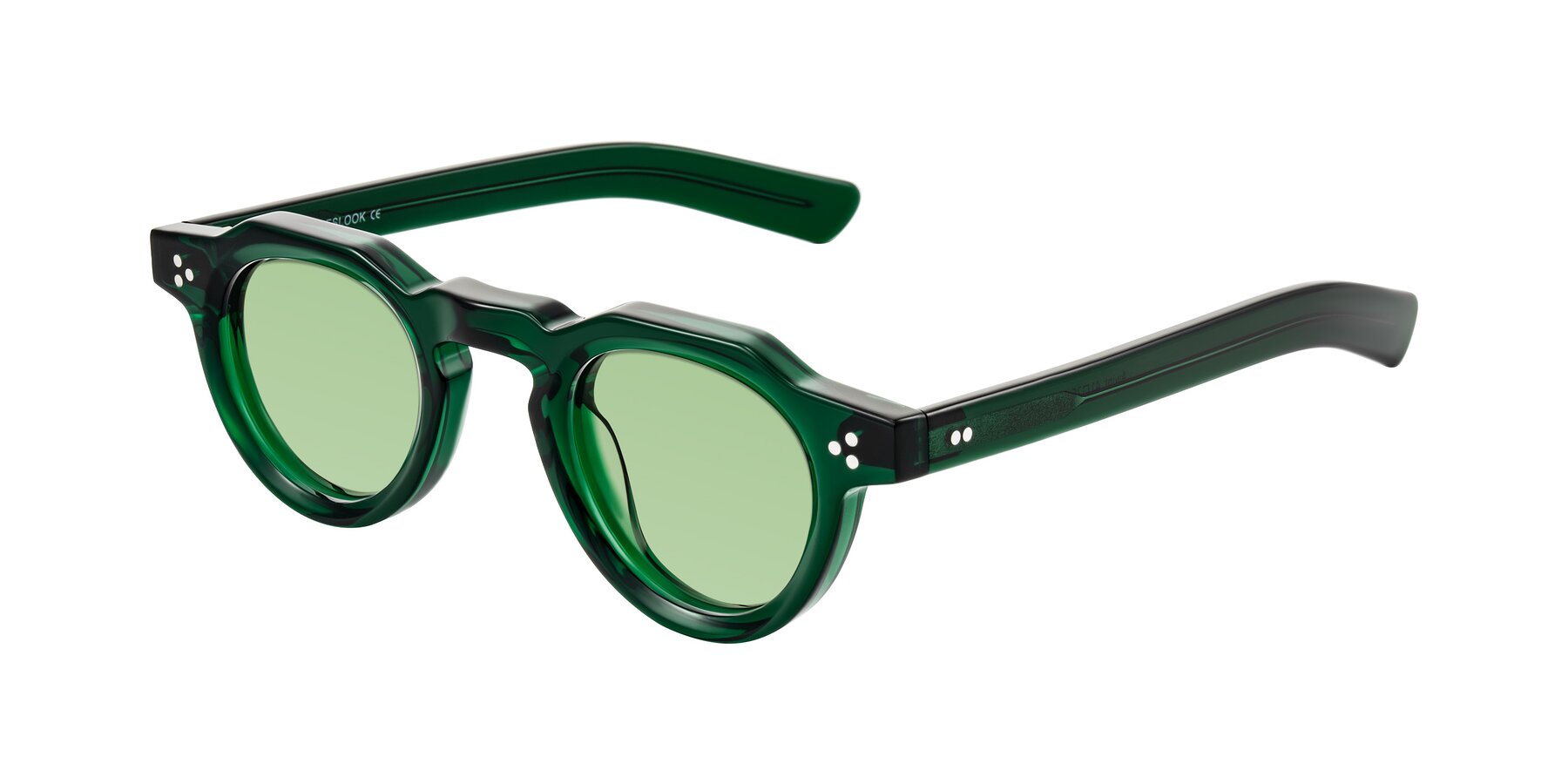 Angle of Awint in Emerald Green with Medium Green Tinted Lenses