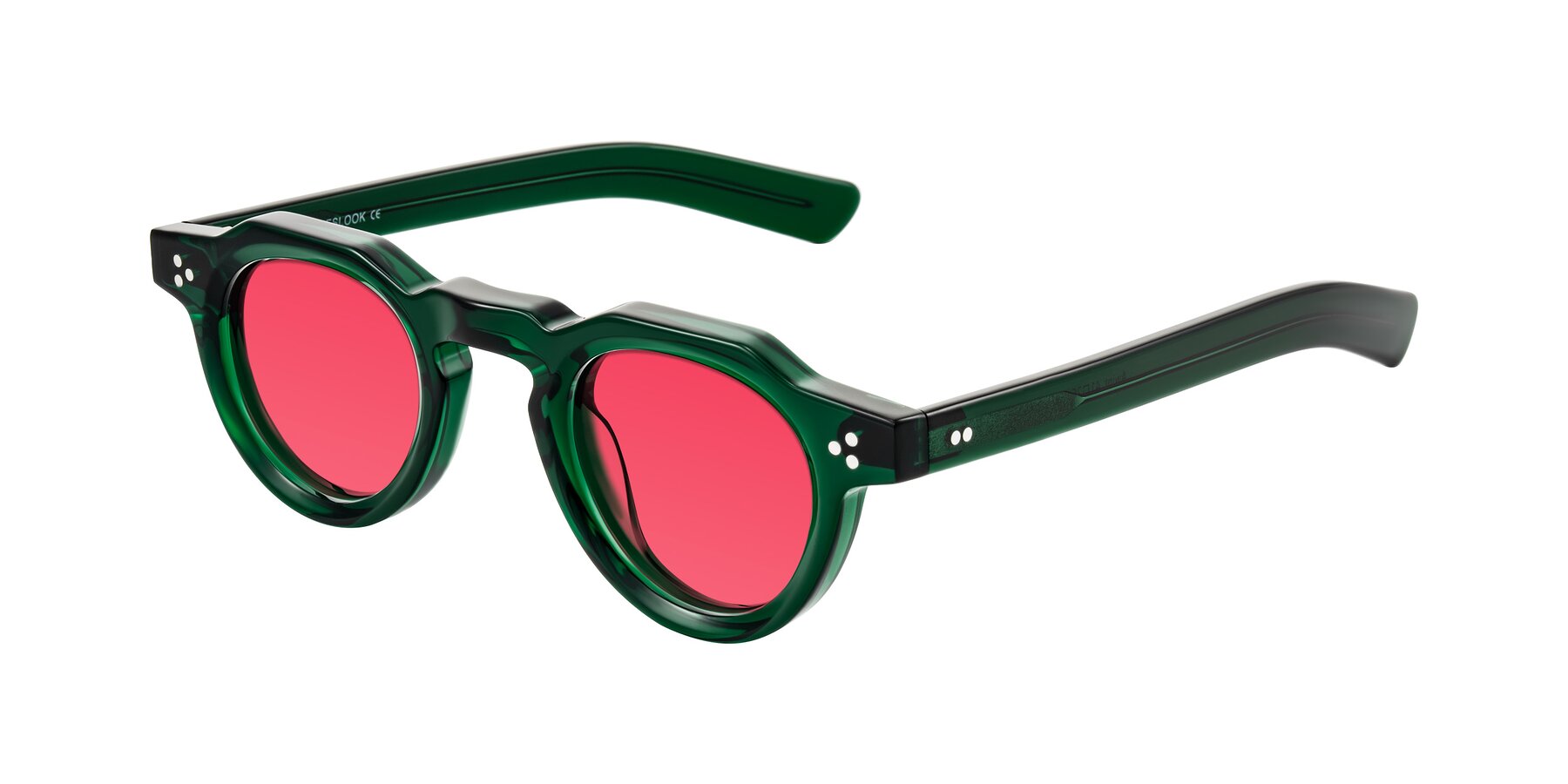 Angle of Awint in Emerald Green with Red Tinted Lenses