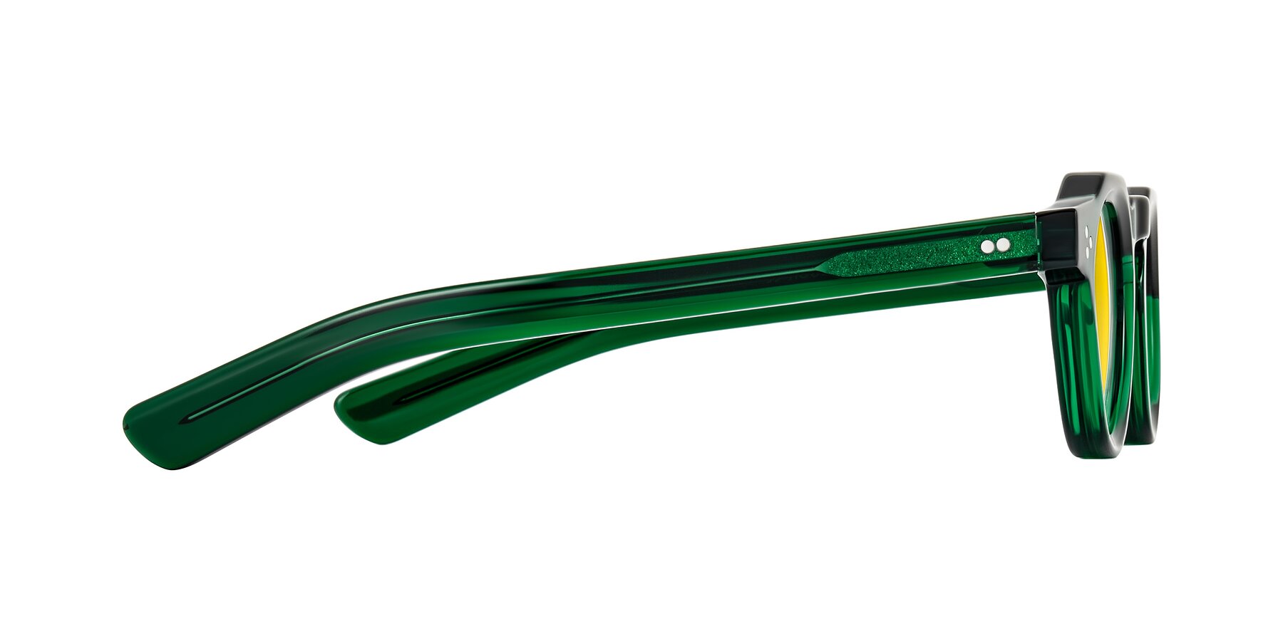 Side of Awint in Emerald Green with Yellow Tinted Lenses