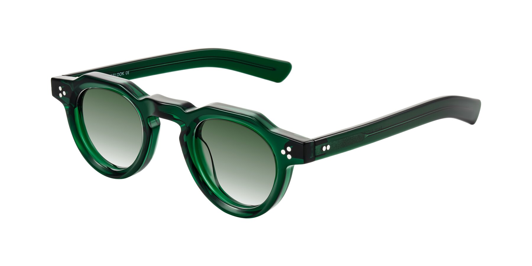 Angle of Awint in Emerald Green with Green Gradient Lenses