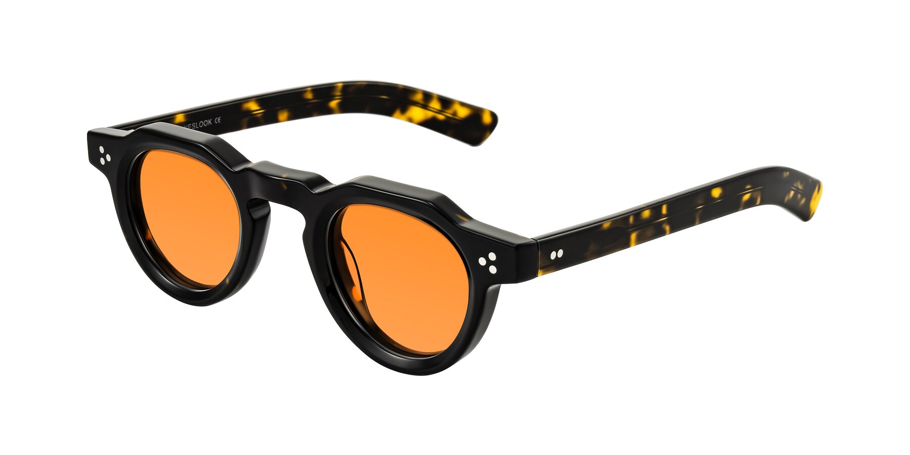 Angle of Awint in Dark Tortoise with Orange Tinted Lenses